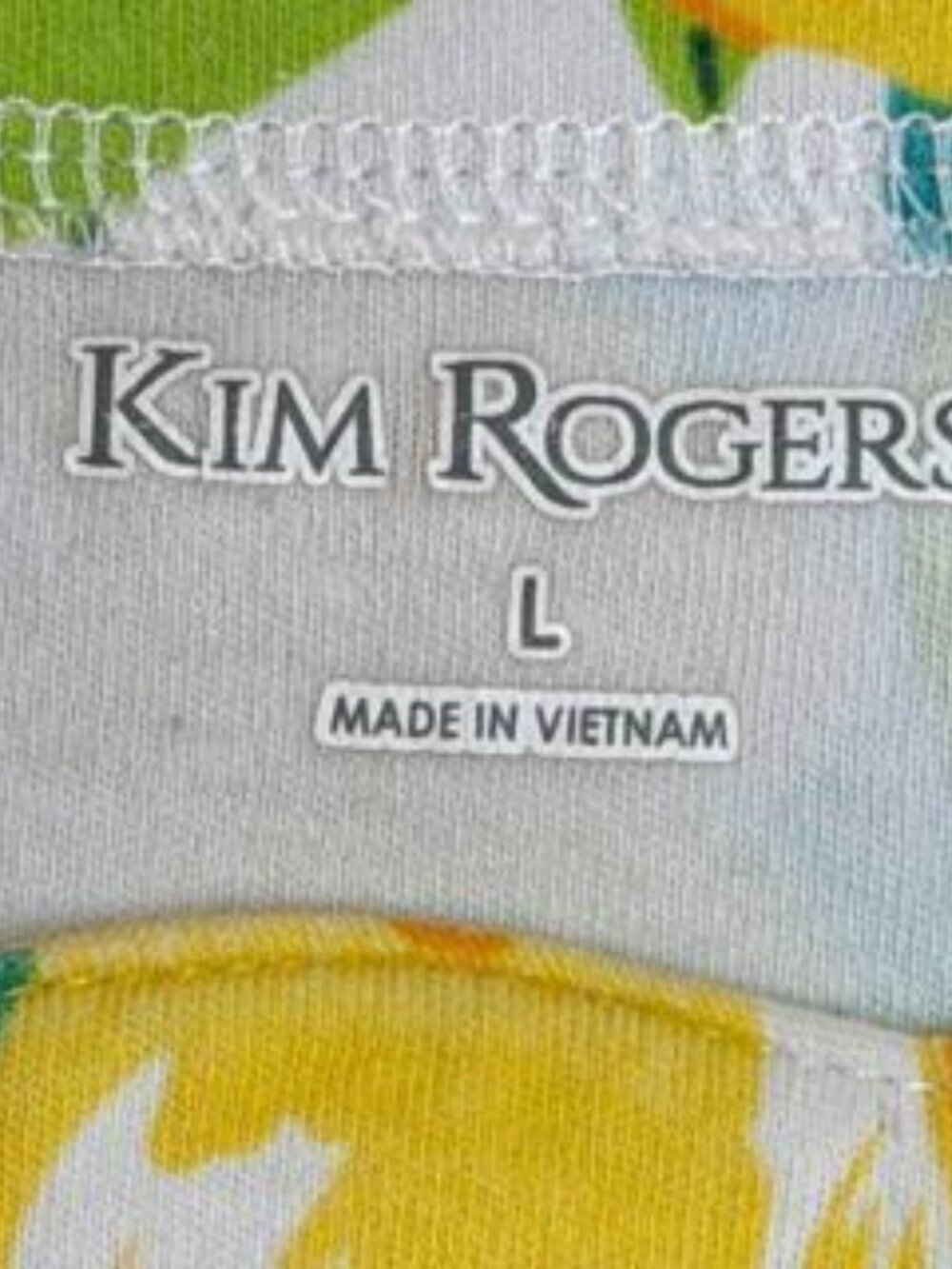 Kim Rogers Yellow Green Women's Floral Top Women’s L Yellow - Picture 4 of 7